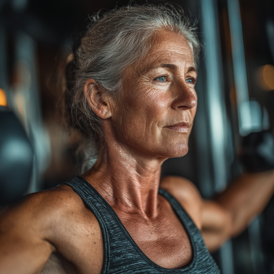 Група активних людей на заняттях фітнесом